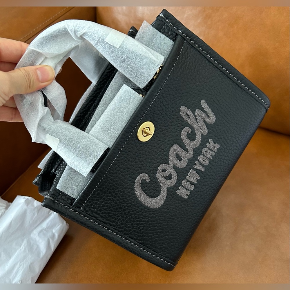 Coach Cargo Mini Bubble Leather Tote Bag 20